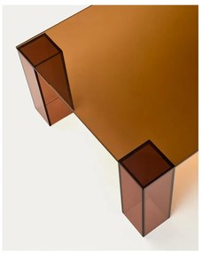 Barna üveg dohányzóasztal 60x140 cm Adularia – Kave Home