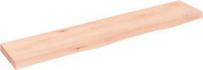 vidaXL kezeletlen tömör tölgyfa fali polc 100x20x4 cm