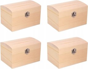 4 db Fa Doboz Ékszerek, Díszek Tárolására, Festhető, Diy