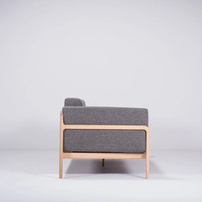 Fawn Plus sötétszürke kanapé tölgyfából, 240 cm - Gazzda