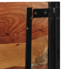 tömör újrahasznosított fa és vas fejtámla 120 cm