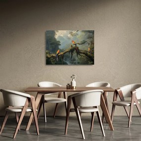 Üveg kép - Trópusi erdő (70x50 cm)