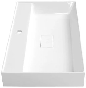 Sapho - Pultba ültethető mosdó GODIVA 68x44 cm márvány/fehér