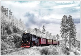 Fotótapéták 152x104 Vonat és téli aura