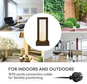 Skyriver, kerti szökőkút, szobaszökőkút, bentre és kintre is, LED, 10 m kábel