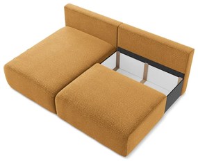 Narancssárga kinyitható-tárolóhelyes sarokkanapé (bal oldali) Kalena – Makamii