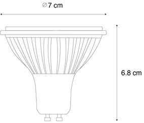 5 db GU10 dimmelhető LED izzó 70 mm 6,5 W 600 lm 2700 K