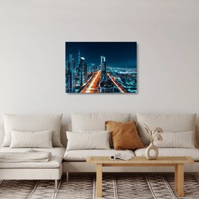 Kép - Dubai éjszaka (üvegen) (70x50 cm)