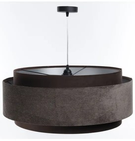 Csillár zsinóron DOBLO 1xE27/60W/230V á. 60 cm barna/ezüst