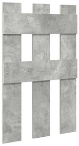 Fali Kabáthorog tárolóval Beton szürke 65 x 3 x 100 cm Faanyag