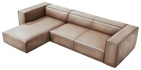 Világosbarna bőr sarokkanapé (bal oldali) Madame – Windsor &amp; Co Sofas