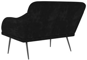 fekete bársonypad 110 x 76 x 80 cm