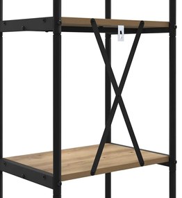 Könyvespolc kézműves tölgy 40 x 30 x 109 cm Faanyag