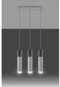 Sollux SL.0649 - BORGIO 3xGU10/40W/230V beton/fém fehér függeszték