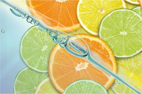 Fotótapéta Friss citrus Narancs citrom lime vinil 312x219 +ragasztó