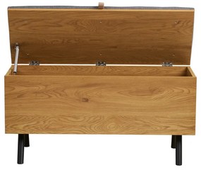 Natúr színű tárolóláda tölgyfa dekorral 92x48x33 cm Barco – House Nordic