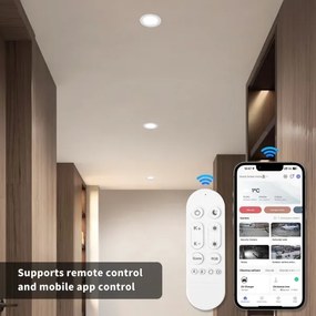 Immax NEO 07294L - DOWN LED, dimmelhető beépíthető mennyezeti lámpa, LED 12W/230V, Wi‑Fi, Ø 12 cm, fehér