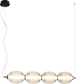 Italux modern függeszték rinot fehér fekete átlátszó itxpnd-45372-4-wh-cl