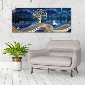 Szarvas képe teliholdkor (120x50 cm)