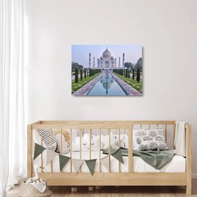 Kép - Taj Mahal napkeltekor (üvegen) (70x50 cm)
