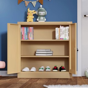 Alacsony fém irattartó szekrény BEATA, 900 x 930 x 400 mm, Fresh Style: bézs