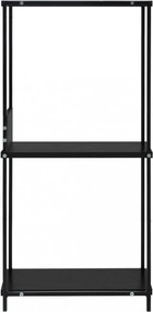 fekete kisméretű álló szerelt fa könyvespolc 33,5x39,6x79,7 cm