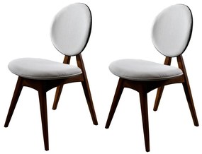 Touch Cream and Walnut étkezőszék szett, 2 db