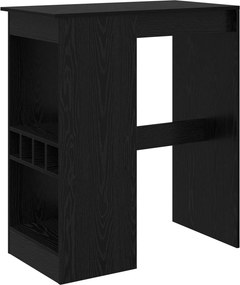 vidaXL Bárasztal polcokkal Fekete tölgy 90 x 47.5 x 103.5 cm Faanyag