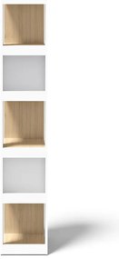 Fehér könyvespolc tölgyfa dekorral 40x188 cm Ella - TemaHome