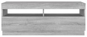 szürke sonoma TV-szekrény LED-lámpákkal 100 x 35 x 40 cm