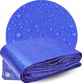 Ponyva ponyva 8m x 12m Kék erősített takaró vastag