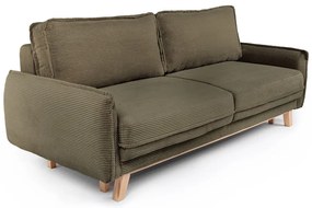 Zöld kordbársony kinyitható kanapé 218 cm Tori – Bonami Selection