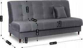 Ágyazható kanapé szürke színben LIMA