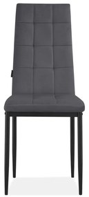 Antracitszürke bársony étkezőszék szett 2 db-os Becca – Støraa