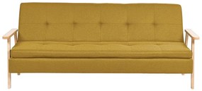 Sárga kárpitozott kanapéágy TJORN Beliani