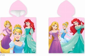 Poncho Gyerek Törölköző 55x110 Disney Princess 01