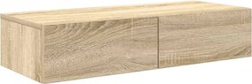 vidaXL Falipolc fiókokkal sonoma tölgy 80x33x17 cm műszaki fa