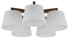 Brilagi - Felületre szerelt LATTE csillár 5xE27/15W/230V fenyő/fehér