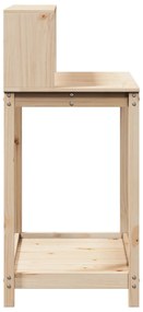 tömör fenyőfa ültetőasztal polccal 108 x 50 x 109,5 cm