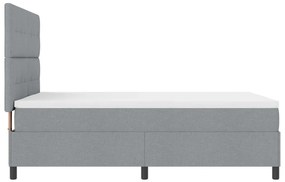 vidaXL Boxspring ágy Matresszel Világosszürke 160 x 200 cm Szövet