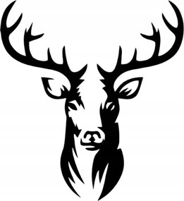 Áttört 3D kép dekoráció Szarvas 70x65 cm Mdf fekete nappali fali dekoráció