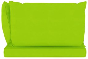 3 db élénkzöld szövet raklapkanapé-párna