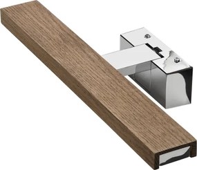 BRILAGI-LED Fürdőszobai tükörvilágítás 3 az 1-ben WOODY MIRROR LED/8W/230V IP44 króm/tölgy-dió
