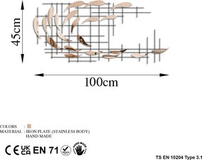 Sheen fém fali dekoráció, 100 cm – TR891TNL2411