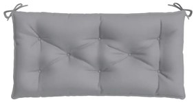 2 db szürke oxford szövet kerti padpárna 100 x 50 x 7 cm