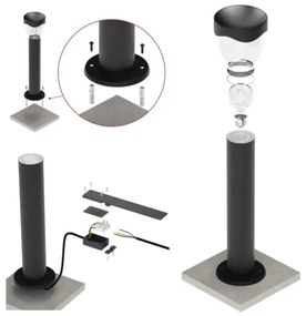 Kültéri lámpa ARTEO 1xE27/15W/230V IP44 80 cm