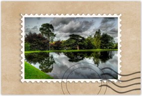 Poszterek 60x40 Víztükörben tükröződő égbolt