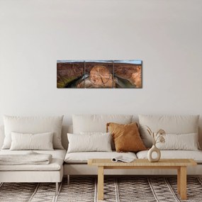 Tó a sziklában képe (órával) (90x30 cm)