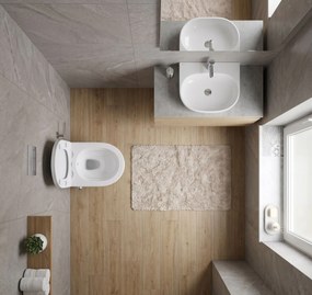 Erga Lily, fali WC-csésze bidé funkcióval + WC-ülőke, fényes fehér, ERG-V03-LILY-RIM-BID-WH