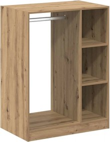vidaXL Ruhásszekrény polcokkal Artisan tölgy 77 x 48 x 102 cm